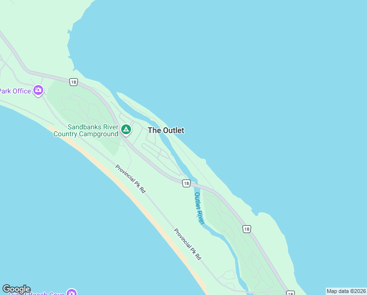 map of restaurants, bars, coffee shops, grocery stores, and more near 81 Outlet Road in Prince Edward