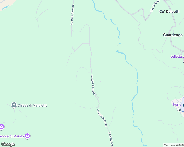 map of restaurants, bars, coffee shops, grocery stores, and more near 334 Località Boscara in Provincia di Rimini