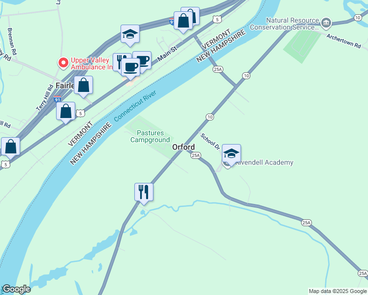 New Hampshire 25A, Orford NH Walk Score