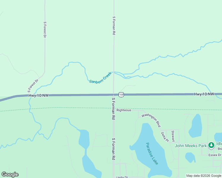 map of restaurants, bars, coffee shops, grocery stores, and more near East Josh Drive in Idlewild