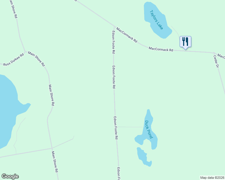 map of restaurants, bars, coffee shops, grocery stores, and more near 319 Edson Foote Road in Yarmouth