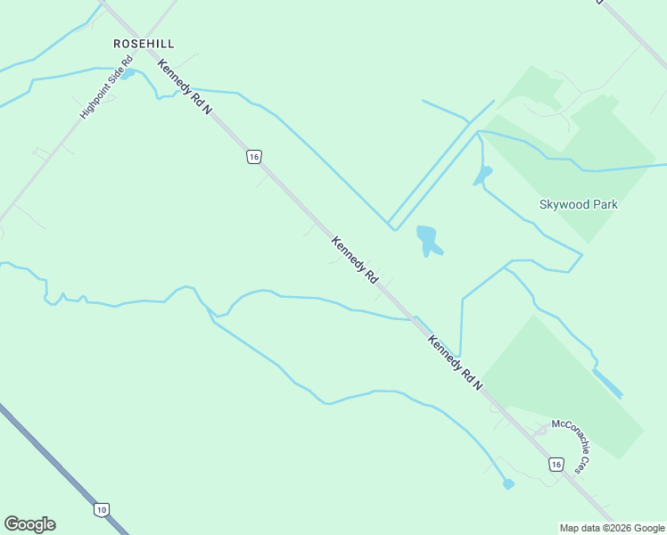 map of restaurants, bars, coffee shops, grocery stores, and more near 20040 Kennedy Road in Regional Municipality of Peel