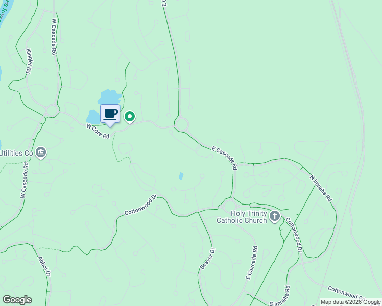 map of restaurants, bars, coffee shops, grocery stores, and more near 17990 North Course Lane in Sunriver