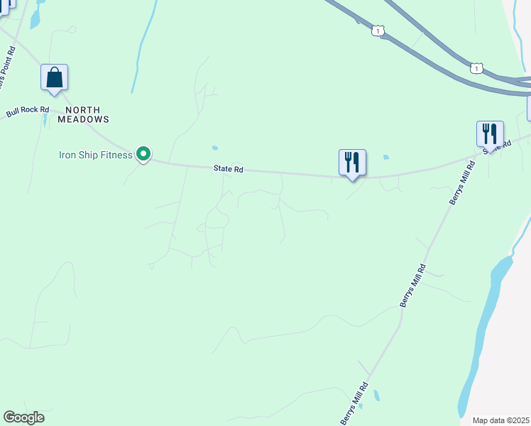 map of restaurants, bars, coffee shops, grocery stores, and more near 28 Reno's Bluff in West Bath