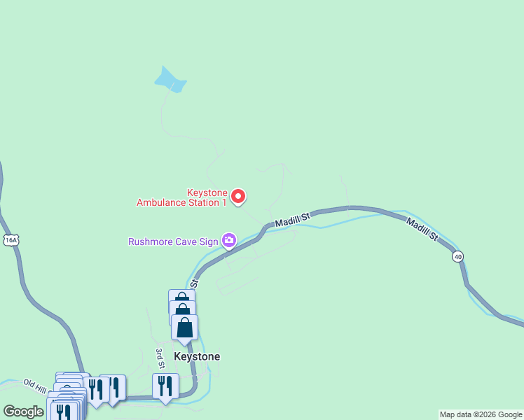 map of restaurants, bars, coffee shops, grocery stores, and more near 709 Fouse Street in Keystone