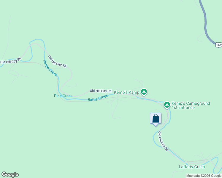 map of restaurants, bars, coffee shops, grocery stores, and more near 13048 Old Hill City Road in Keystone