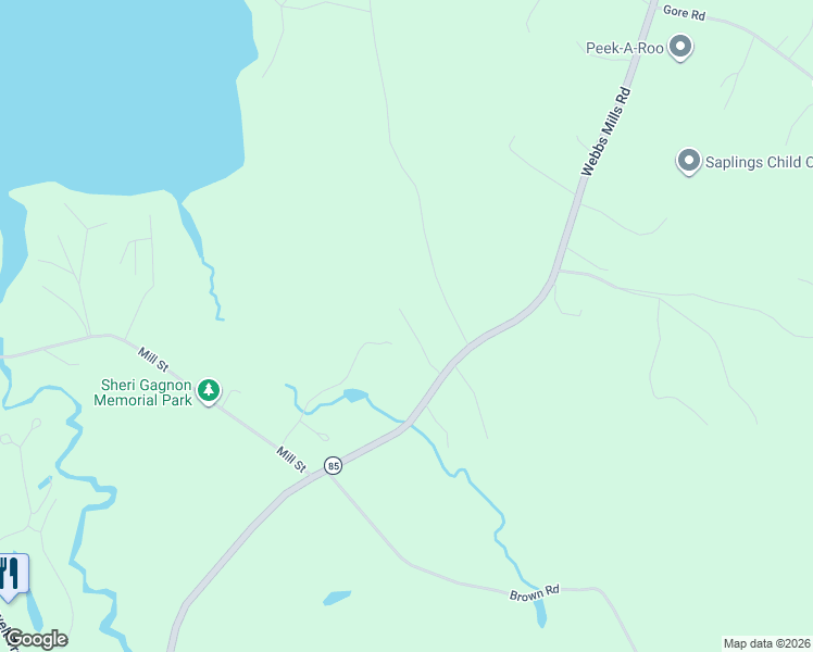 map of restaurants, bars, coffee shops, grocery stores, and more near 33 Hayden Brook Road in Raymond