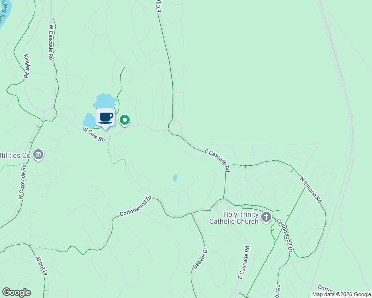 map of restaurants, bars, coffee shops, grocery stores, and more near 17990 North Course Lane in Sunriver