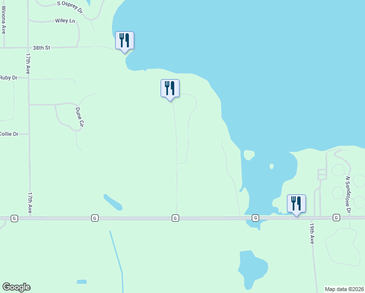 map of restaurants, bars, coffee shops, grocery stores, and more near Shacks Road in New Lisbon