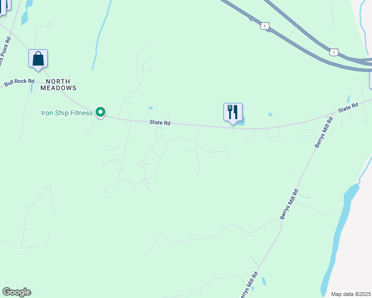 map of restaurants, bars, coffee shops, grocery stores, and more near 28 Reno's Bluff in West Bath