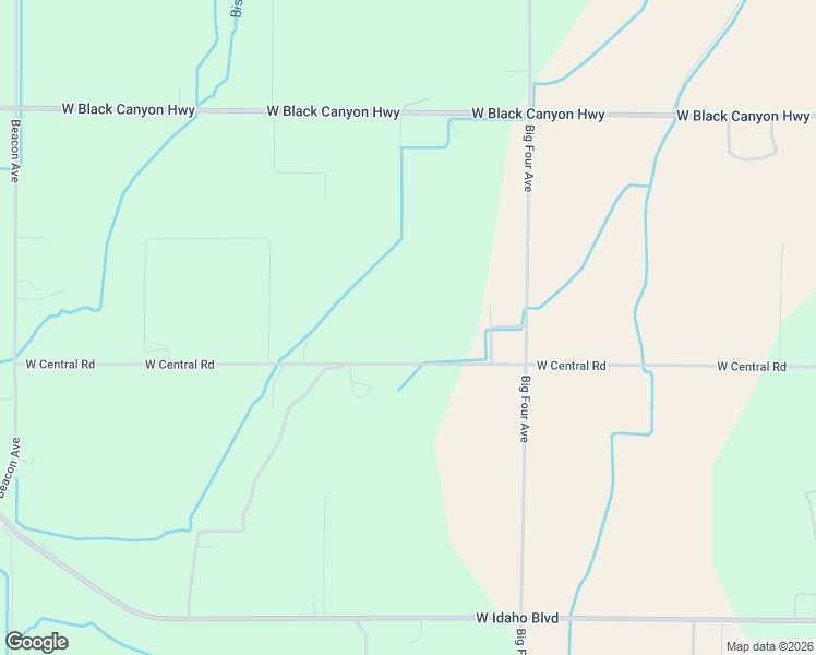 map of restaurants, bars, coffee shops, grocery stores, and more near 5220 West Central Road in Emmett
