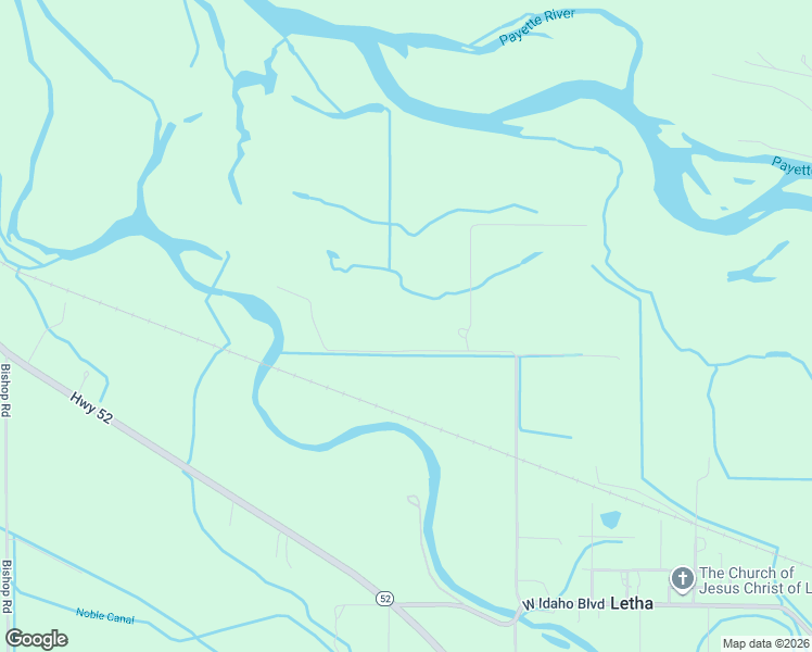 map of restaurants, bars, coffee shops, grocery stores, and more near 8580 Petersburg Avenue in Emmett