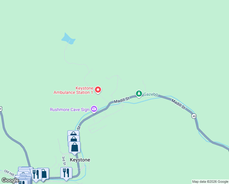 map of restaurants, bars, coffee shops, grocery stores, and more near 920 Front St in Keystone