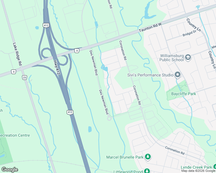 map of restaurants, bars, coffee shops, grocery stores, and more near 4 Souter Drive in Whitby