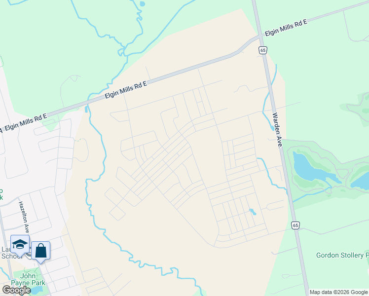 map of restaurants, bars, coffee shops, grocery stores, and more near 122 Avani Avenue in Markham