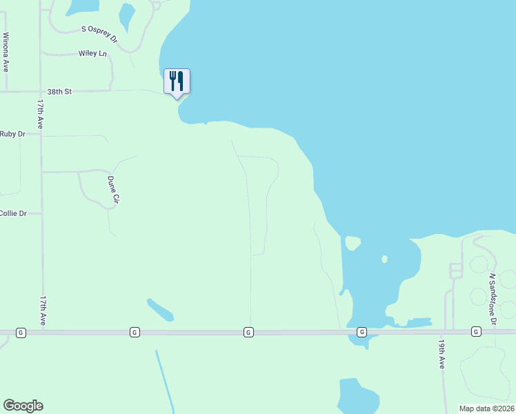 map of restaurants, bars, coffee shops, grocery stores, and more near N7193 Timber Ridge Lane in Mauston