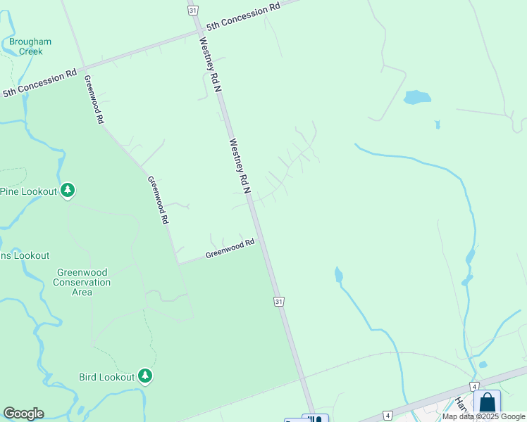 map of restaurants, bars, coffee shops, grocery stores, and more near 1 Fielding Court in Ajax