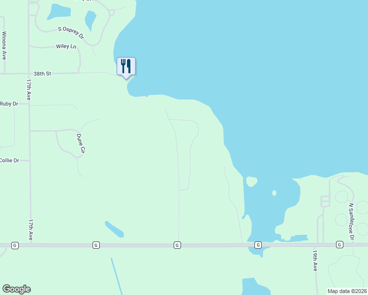map of restaurants, bars, coffee shops, grocery stores, and more near N7193 Timber Ridge Lane in Mauston