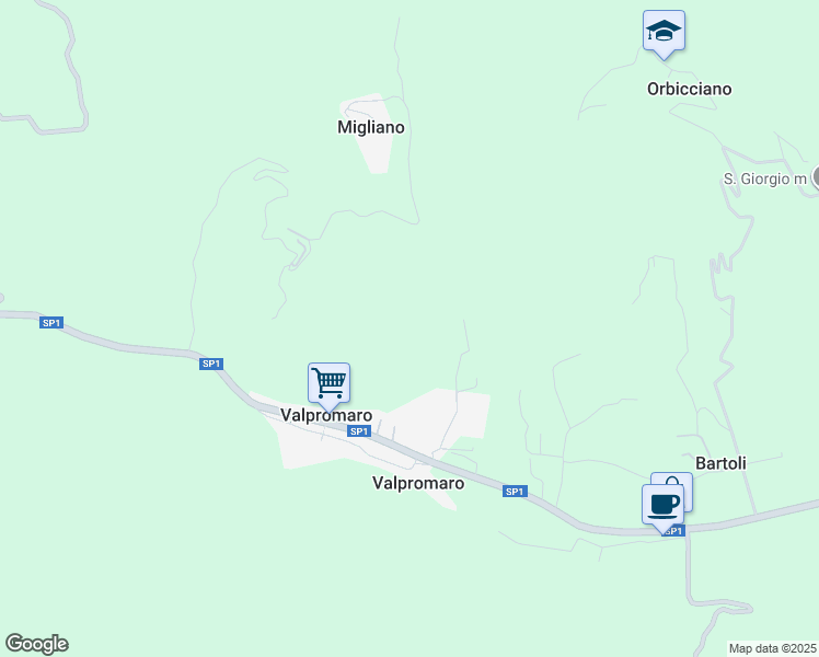 map of restaurants, bars, coffee shops, grocery stores, and more near in Province of Lucca