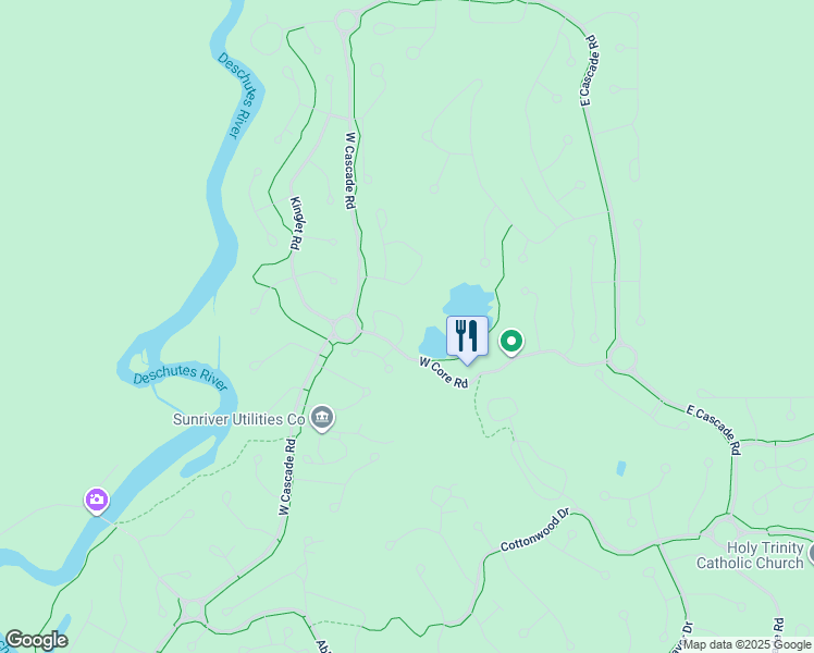 map of restaurants, bars, coffee shops, grocery stores, and more near 57976 Tokatee Lane in Sunriver