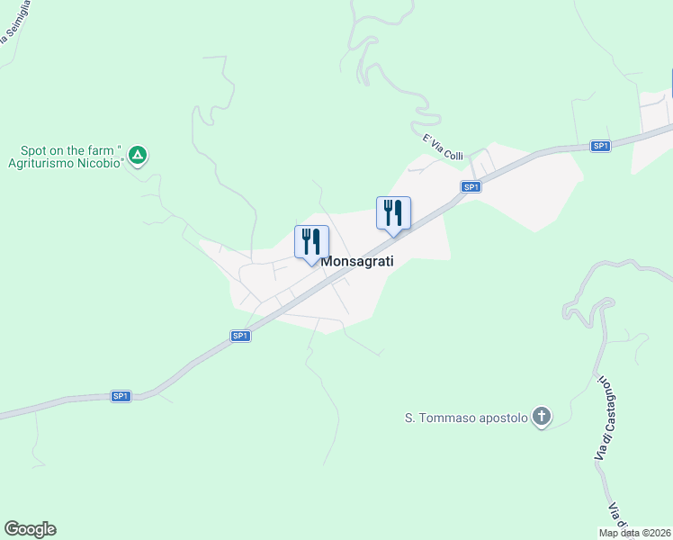 map of restaurants, bars, coffee shops, grocery stores, and more near in Monsagrati