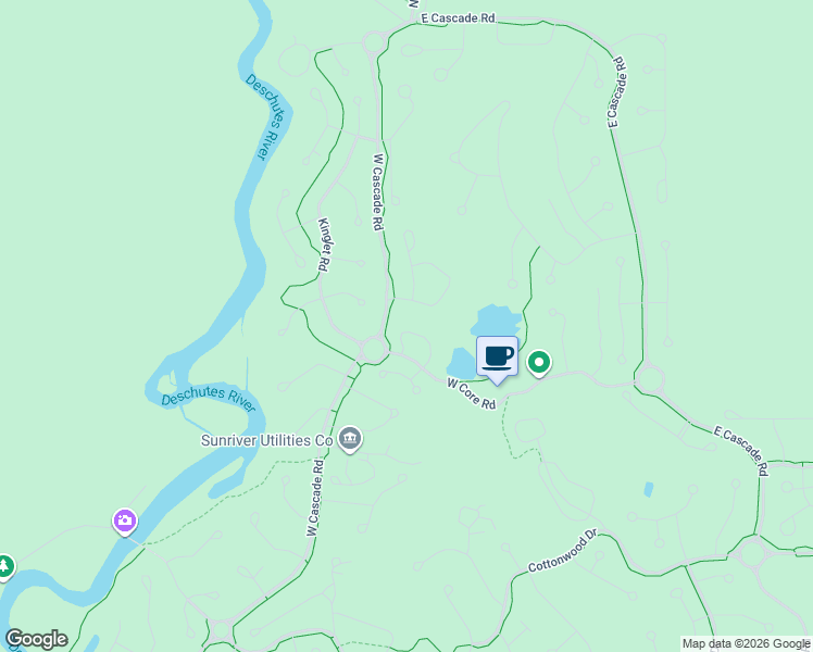 map of restaurants, bars, coffee shops, grocery stores, and more near 17778 Fairway Village Lane in Sunriver