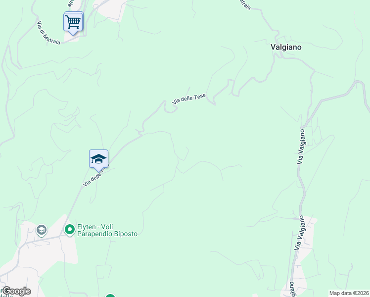 map of restaurants, bars, coffee shops, grocery stores, and more near 58 Via delle Tese in Capannori