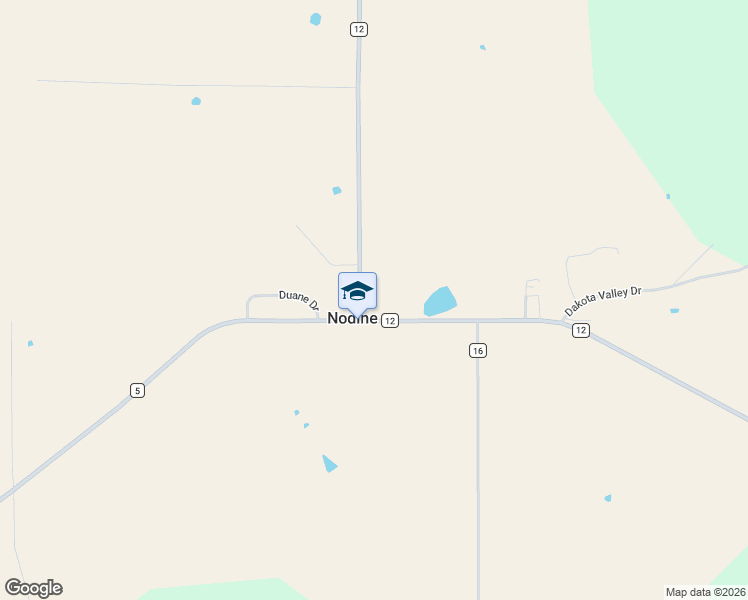 map of restaurants, bars, coffee shops, grocery stores, and more near 42690 County Road 12 in Dakota