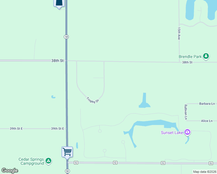 map of restaurants, bars, coffee shops, grocery stores, and more near N7258 Trophy Drive in New Lisbon