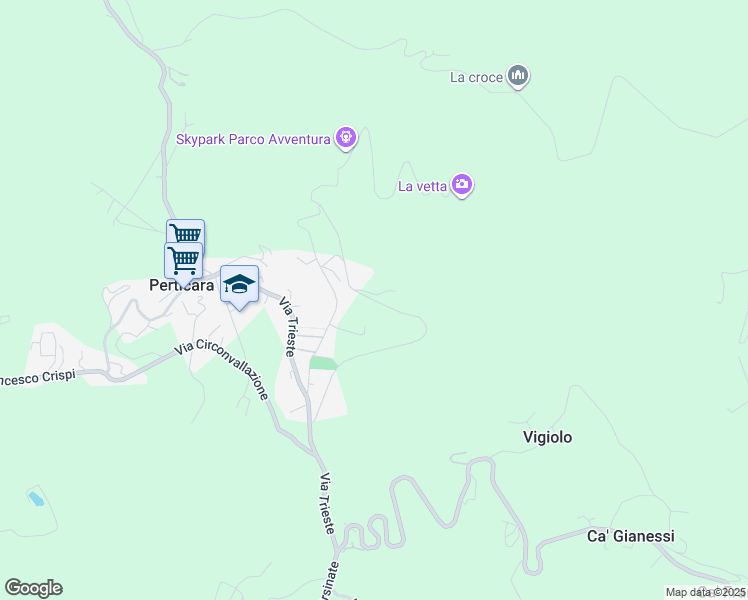 map of restaurants, bars, coffee shops, grocery stores, and more near 28 Via Greppa in Provincia di Rimini