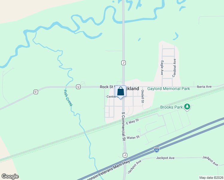 map of restaurants, bars, coffee shops, grocery stores, and more near 206 North Oak Street in Rockland