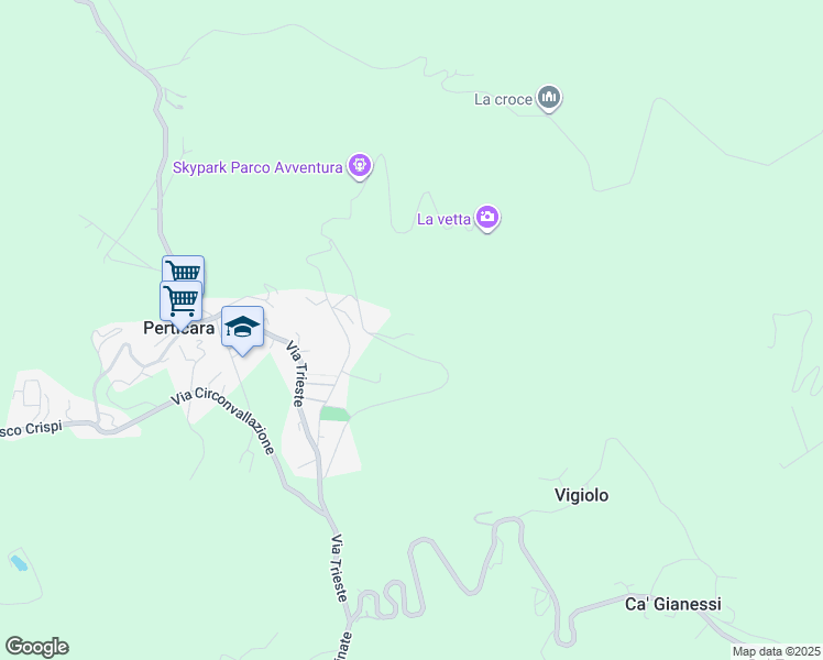 map of restaurants, bars, coffee shops, grocery stores, and more near 28 Via Greppa in Provincia di Rimini