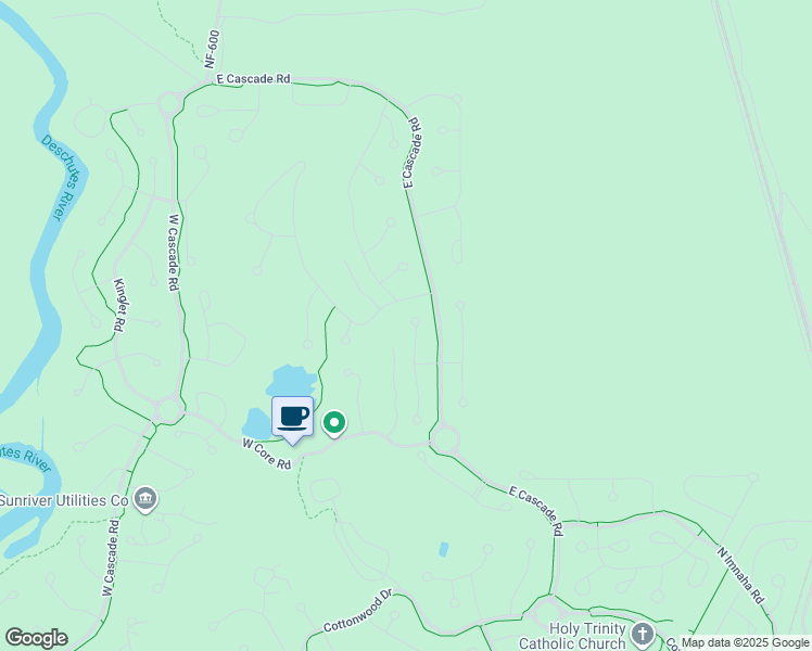 map of restaurants, bars, coffee shops, grocery stores, and more near 58007 Bunker Lane in Sunriver