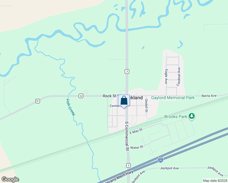map of restaurants, bars, coffee shops, grocery stores, and more near 206 North Oak Street in Rockland