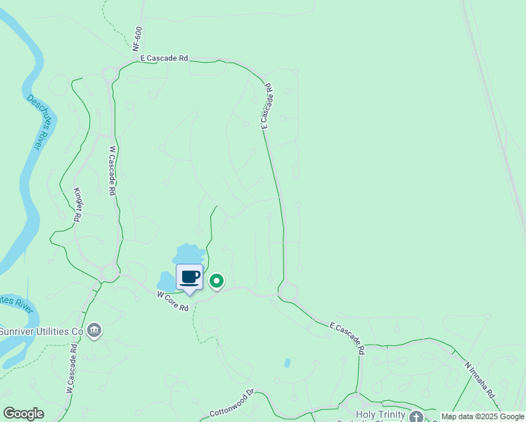 map of restaurants, bars, coffee shops, grocery stores, and more near 58007 Bunker Lane in Sunriver