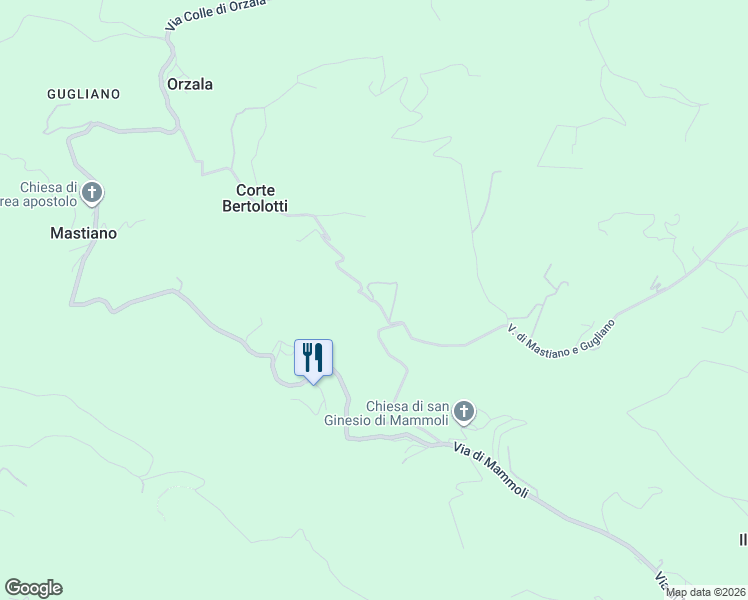 map of restaurants, bars, coffee shops, grocery stores, and more near 116 Via dei bertolotti in Lucca