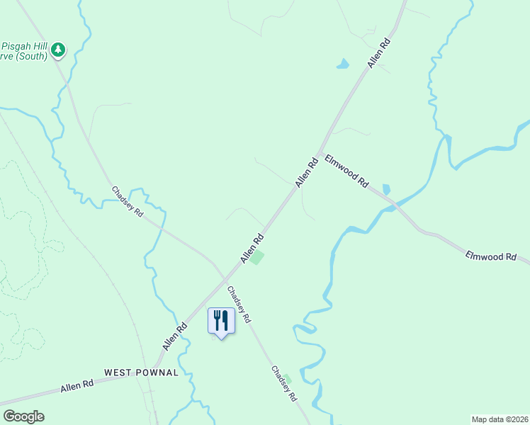 map of restaurants, bars, coffee shops, grocery stores, and more near 270 Allen Road in Pownal
