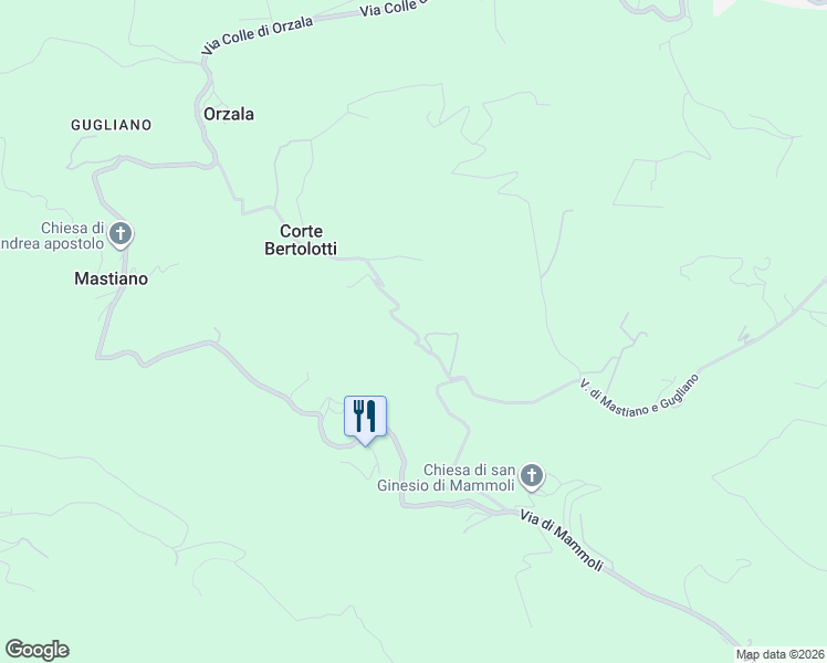 map of restaurants, bars, coffee shops, grocery stores, and more near 116 Via dei bertolotti in Lucca