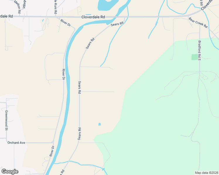 map of restaurants, bars, coffee shops, grocery stores, and more near 82673 Sears Road in Creswell