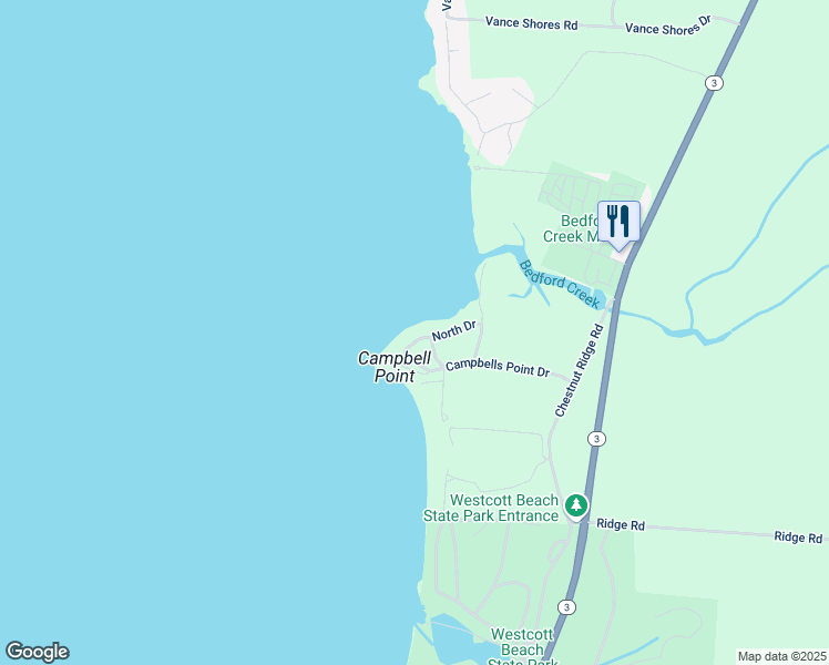 map of restaurants, bars, coffee shops, grocery stores, and more near 12528 Campbells Point Drive in Sackets Harbor