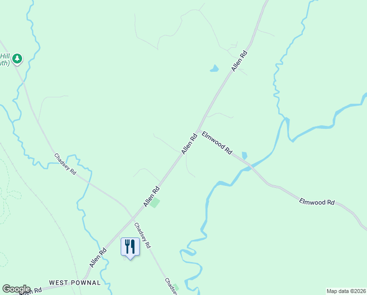 map of restaurants, bars, coffee shops, grocery stores, and more near 270 Allen Road in Pownal