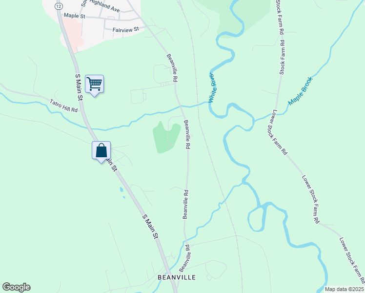 map of restaurants, bars, coffee shops, grocery stores, and more near 576 Beanville Road in Randolph