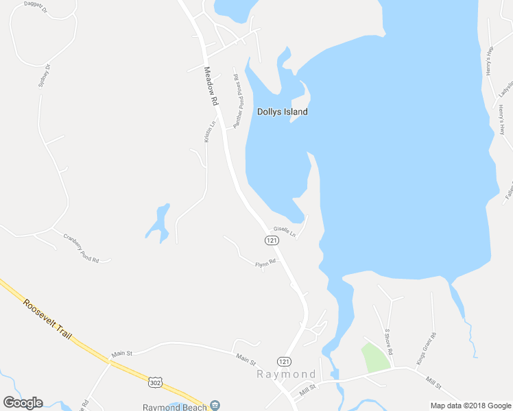 map of restaurants, bars, coffee shops, grocery stores, and more near 65 Meadow Road in Raymond