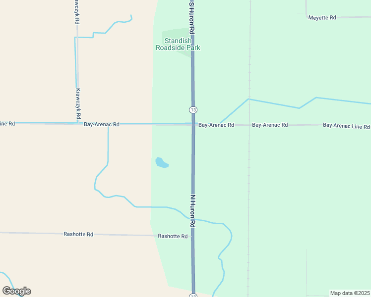 map of restaurants, bars, coffee shops, grocery stores, and more near 5945 North Huron Road in Pinconning