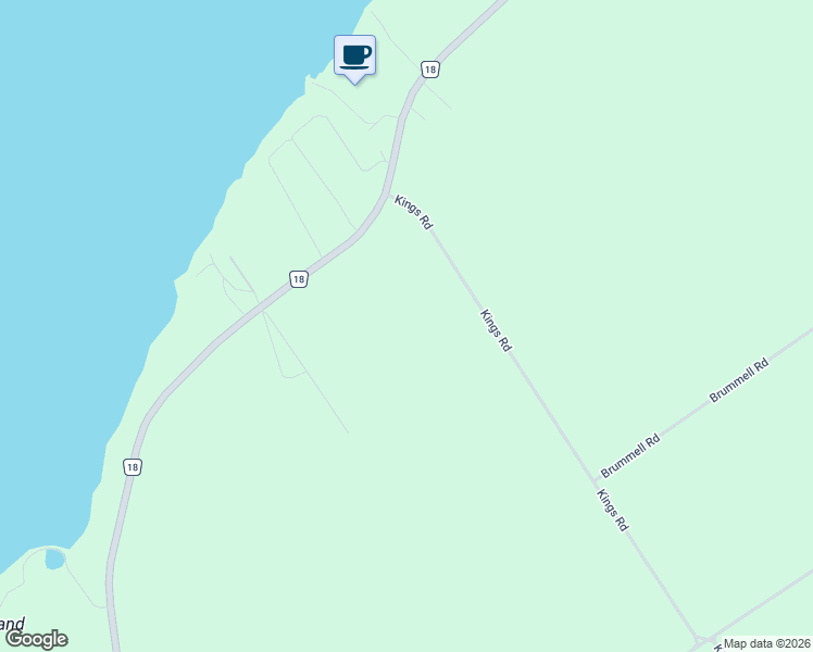 map of restaurants, bars, coffee shops, grocery stores, and more near 66 Kings Road in Prince Edward