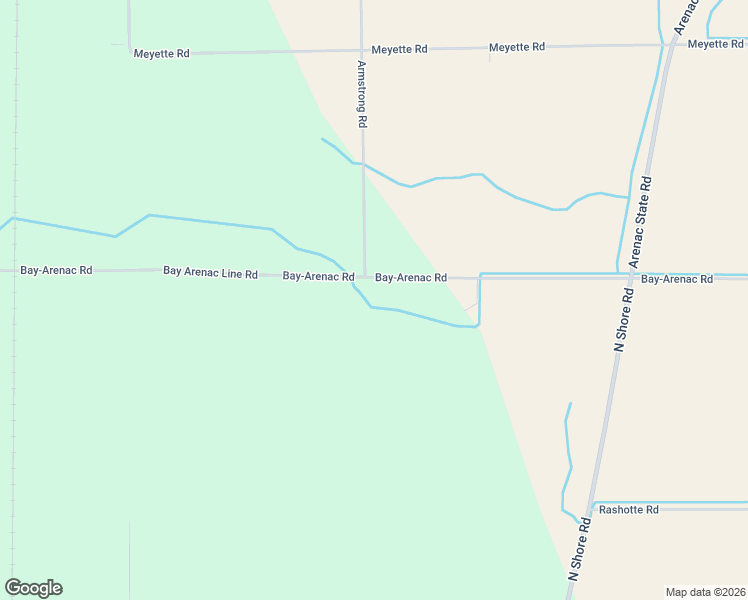 map of restaurants, bars, coffee shops, grocery stores, and more near 3413-3523 Bay-Arenac Road in Pinconning