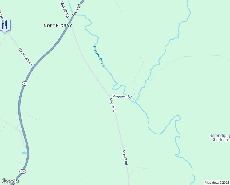 map of restaurants, bars, coffee shops, grocery stores, and more near 254 Mayall Rd in Gray