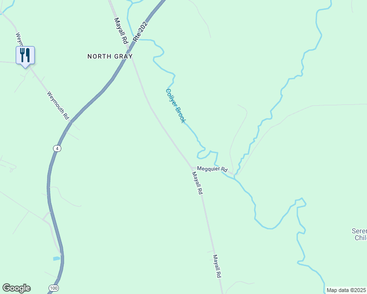 map of restaurants, bars, coffee shops, grocery stores, and more near 254 Mayall Road in Gray