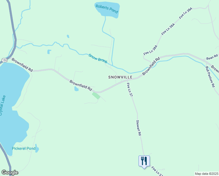 map of restaurants, bars, coffee shops, grocery stores, and more near 83 Brownfield Road in Eaton