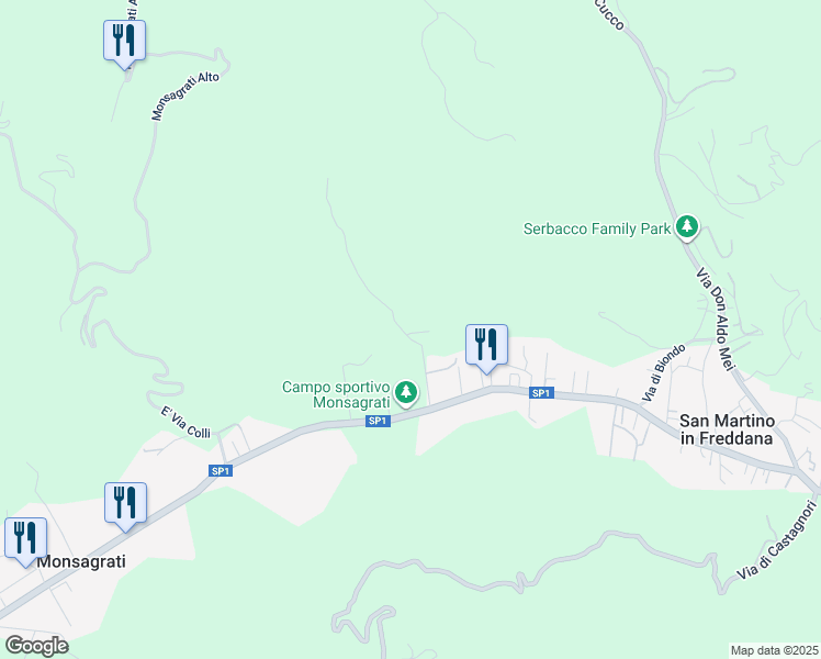 map of restaurants, bars, coffee shops, grocery stores, and more near 51 Località Maracci in Provincia di Lucca